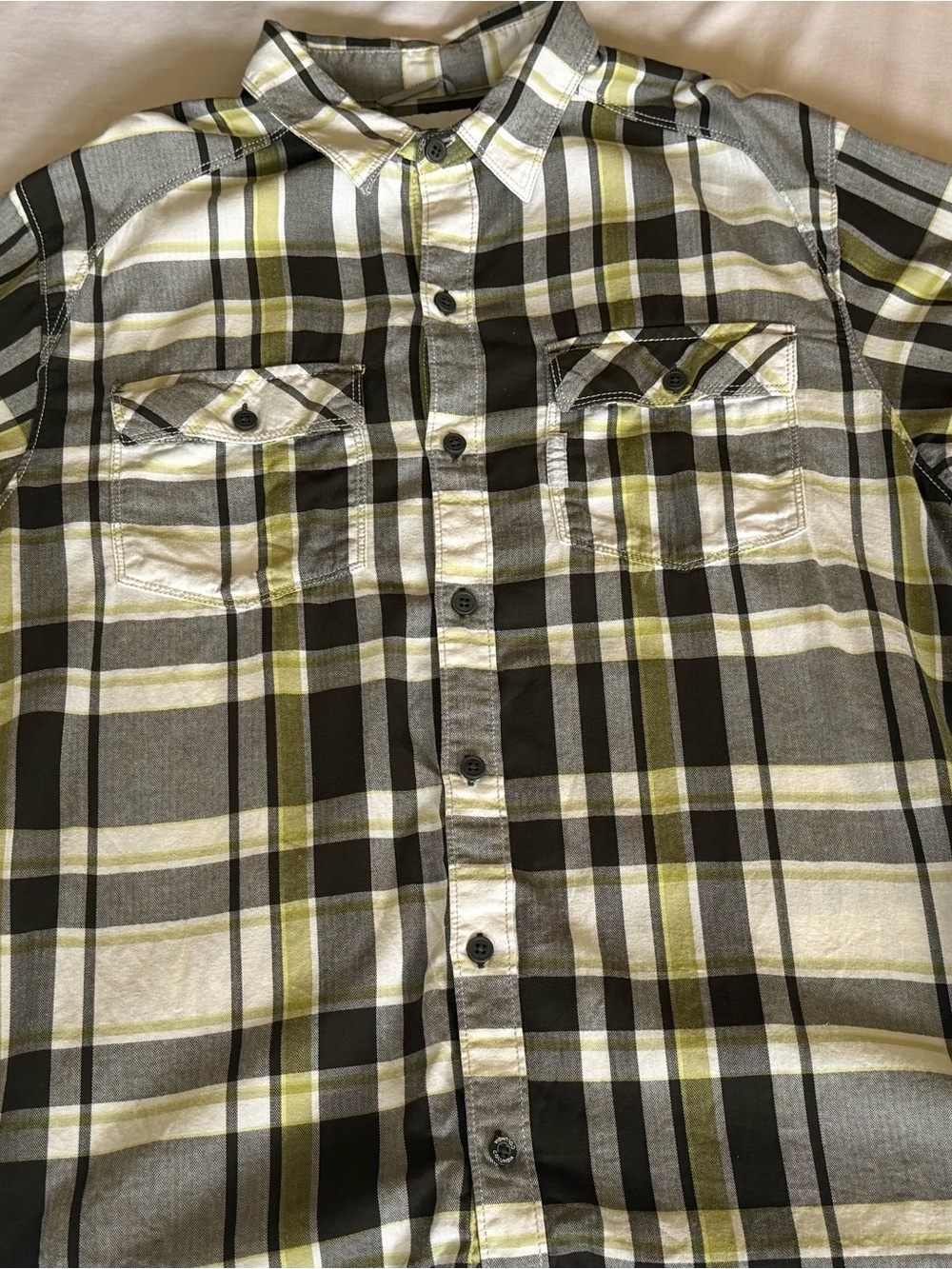 Columbia Shirt Men Size Large Green Stripe Cotton Long Sleeve Button Outdoor NEW